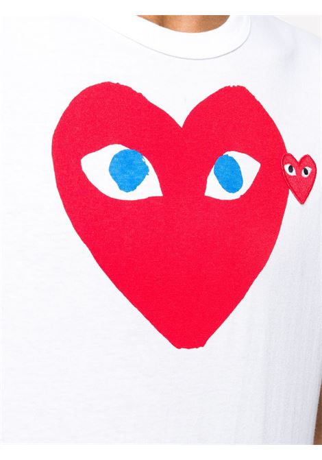 play t-shirt man white in cotton COMME DES GARÇONS PLAY | P1T0861